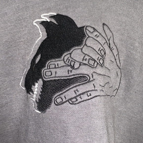 Steady Hands Snarling Hand Shadow Dog Sweatshirt - Picture 2 of 9